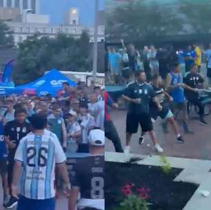 Briga entre torcidas rivais argentinas termina com presos antes de confronto com a Inglaterra; veja
