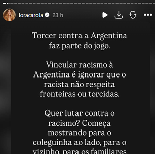 Carolina Dieckmann defende Argentina na Copa e divide opiniões
