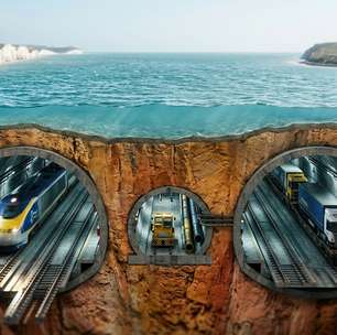 O túnel de 50 km escondido sob o Canal da Mancha que uniu França e Reino Unido por trilhos