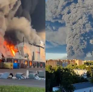 Vídeo mostra desabamento de centro logístico em gigantesco ataque de drones da Ucrânia contra a Rússia