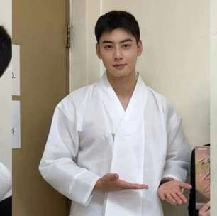 Cha Eun-woo surpreende com visual diferente em rara aparição no exército