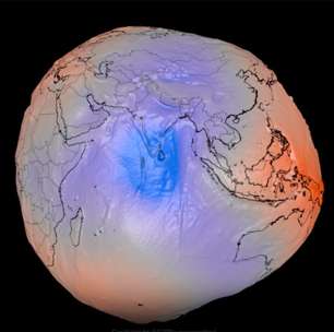 Nasa publica imagem do campo gravitacional da Terra baseada em 1 bilhão de observações de satélites