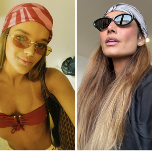 Vai viajar? Rafa Justus e Patrícia Poeta mostram por que o lenço na cabeça é o acessório curinga da mala