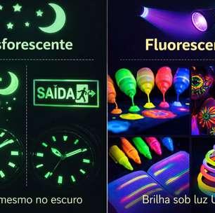 Fluorescente x fosforescente: diferença entre os materiais que brilham é curiosa