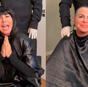 Gretchen raspa cabeça durante live antes de realizar transplante capilar