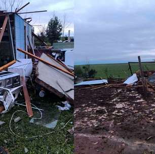 Tornado no Paraná deixa rastro de destruição; morador mostra árvores sendo arrancadas pelo fenômeno