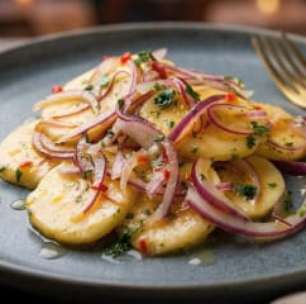 Ceviche de banana fácil, gostoso e barato