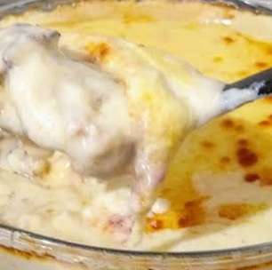 Filé de tilápia ao molho branco com leite de coco incrivelmente cremoso e bem temperado