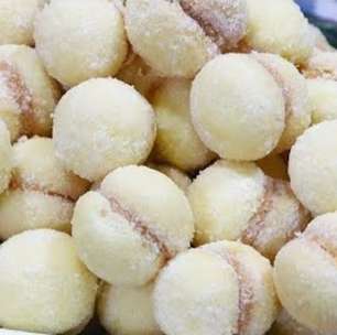 Casadinho de doce de leite fácil, sequinho e econômico, um biscoitinho amanteigado perfeito
