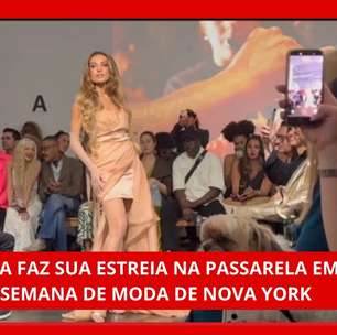 Patrícia Poeta estreia como modelo em desfile da semana de moda de Nova York; veja vídeo