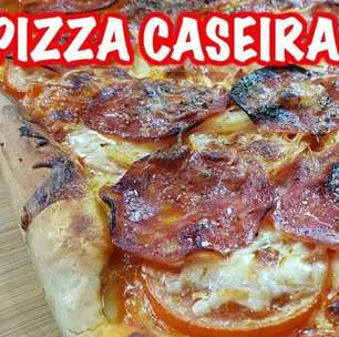 Massa de pizza caseira super fácil, com textura leve e macia para você rechear como desejar