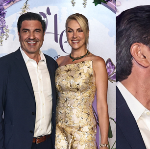 Recém-casados, Ana Hickmann e Edu Guedes dão beijão em festa e apresentadora aposta em look poderoso com jacquard e joias verdes. Veja fotos!