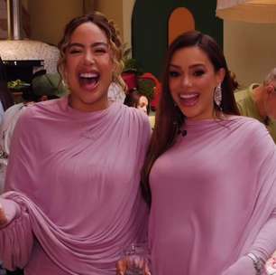 Bruna Biancardi e Rafaella Santos usam a mesma roupa na festa de Mavie e caem na risada