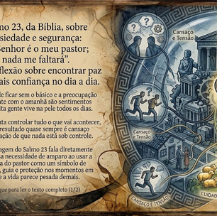 Salmo 23, da Bíblia, sobre ansiedade e segurança: "O Senhor é o meu pastor e nada me faltará"