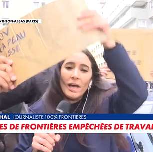 Repórter de emissora associada à extrema direita é hostilizada por estudantes durante protesto em Paris