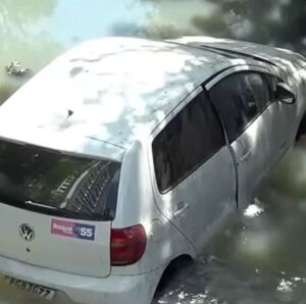 Carro com mãe e filha de 7 anos cai em canal após colisão no Recife