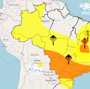 Alerta laranja de tempestade: Inmet prevê chuva forte e ventos em 6 estados