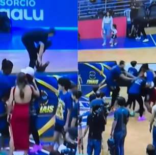 Ex e atual esposa de jogador de basquete do Mogi se envolvem em confusão após clube conquistar título