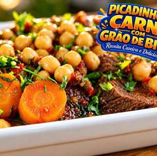 Picadinho de carne feito com grão de bico: um ensopado super saboroso, fácil e bem nutritivo