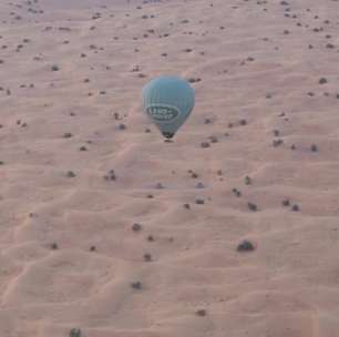 De balão, uma aventura pelo deserto de Dubai