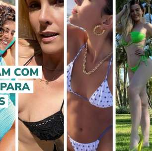 Famosas arrasam com maiôs e biquínis para todos os corpos