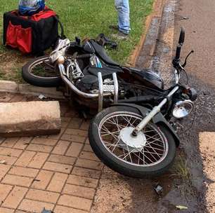Motociclista fica ferido após se envolver em acidente na Avenida Assunção