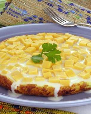 Omelete de tapioca com queijo rápida e fácil