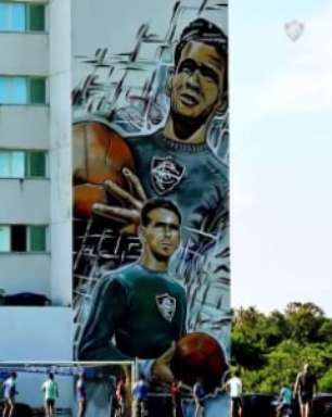 VÍDEO: Veja imagens do painel no CT do Fluminense em homenagem a Castilho