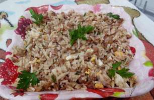 Arroz com lentilha