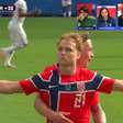 Narrador da CazéTV perde gol da Noruega, e web reage: 'Não aconteceria na Globo'