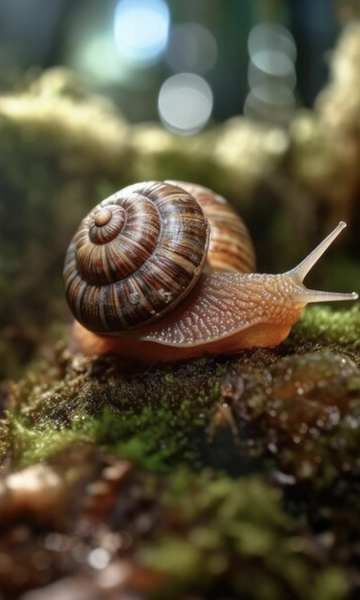 Como é o caracol endêmico que anda 9 metros durante toda a vida 