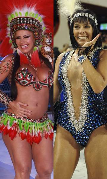 De Viviane Ara&uacute;jo a Galisteu: famosas que j&aacute; desfilaram gr&aacute;vidas no carnaval