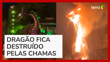 Dragão de 10 metros pega fogo durante show em parque da Disney na  Califórnia; VÍDEO, Mundo