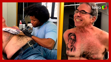 Danilo Gentili se emociona com homenagem em tatuagem de Bruno