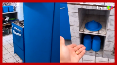 Mulher viraliza nas redes sociais ao pintar a casa inteira de azul