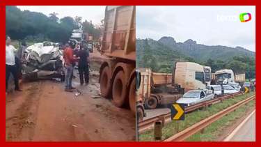 Caminhão quebra e trava perímetro urbano da BR 277 em Cascavel