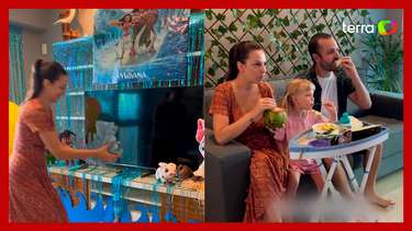 Casal prepara cenário especial para filha assistir Moana pela ...