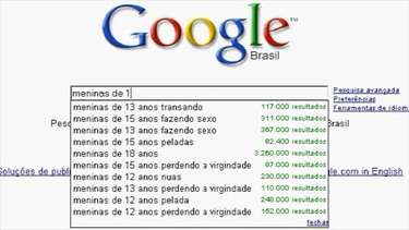 Google sugere visitas a links de pedofilia