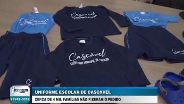 Kits dos uniformes escolares da rede municipal de Cascavel são ...