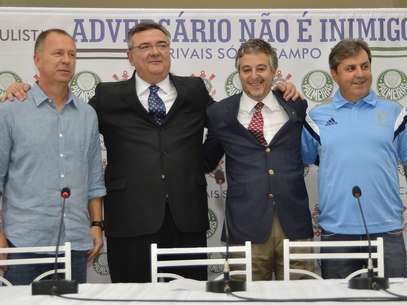 Treinadores e presidentes de Palmeiras e Corinthians se reúnem no Pacaembu Foto: Mauro Horita / Agif / Gazeta Press