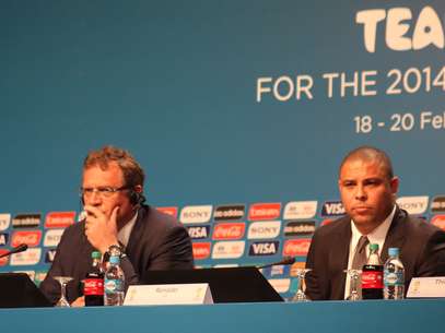 Ronaldo e Valcke fazem balanço da preparação ao Mundial Foto: Fabricio Escandiuzzi / Terra Ronaldo e Valcke fazem balanço da preparação ao Mundial Foto: Fabricio Escandiuzzi / Terra