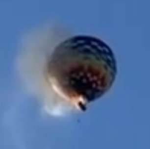 Polícia suspeita que balão que pegou fogo em SC teve vazamento de gás