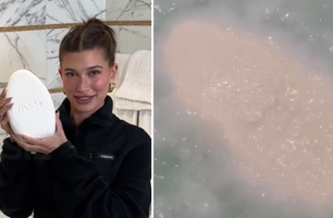 Esposa de Justin Bieber usa 'embalagem que dissolve na água' para divulgar novo gel facial