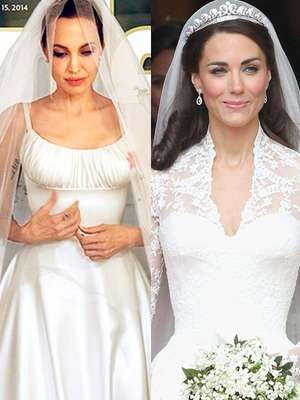 Jolie se casa de Versace; veja vestidos de noiva de famosas