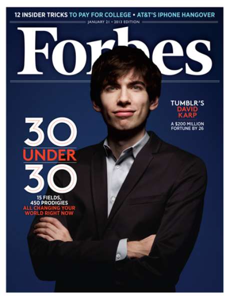 'Forbes' evidencia Karp entre as 30 personalidades abaixo dos 30 anos que se destacam em sua área 'Forbes' evidencia Karp entre as 30 personalidades abaixo dos 30 anos que se destacam em sua área