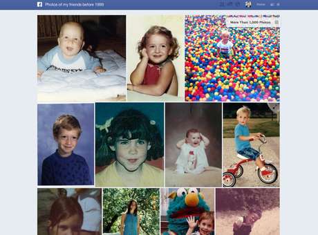 Facebook introduziu título que o usuário pode modificar ao ser gosto, rotulando de forma natural os conteúdos que posta. No exemplo, busca mostra fotos a partir da pergunta "fotos dos meus amigos quando crianças" Facebook introduziu título que o usuário pode modificar ao ser gosto, rotulando de forma natural os conteúdos que posta. No exemplo, busca mostra fotos a partir da pergunta "fotos dos meus amigos quando crianças"