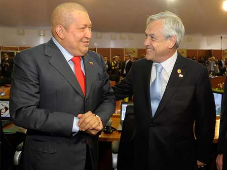 Gentileza / Presidencia de la República de Chile Los presidentes Hugo Chávez y Sebastián Piñera.