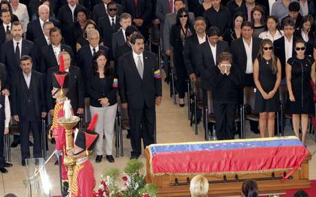 Autoridades internacionais acompanham o funeral de Estado de Hugo Chávez na Academia Militar de Caracas Autoridades internacionais acompanham o funeral de Estado de Hugo Chávez na Academia Militar de Caracas