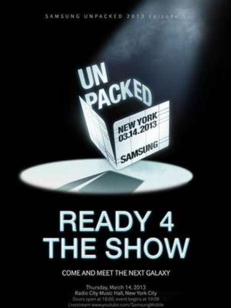 Reproducción Samsung envió invitaciones a los medios de comunicación para el evento del 14 de marzo en Nueva York.