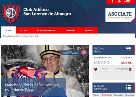 Papa Francisco: paixão pelo San Lorenzo desde o berço da família Papa Francisco: paixão pelo San Lorenzo desde o berço da família